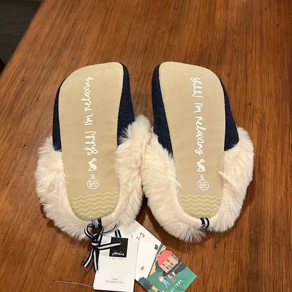 Joules Bee Slippers House Shoes new blue Women’s Size Small 5/6 - Picture 10 of 14